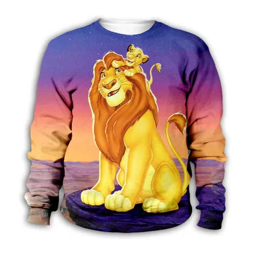 Kids sweatshirts HAKUNA MATATA/толстовки с капюшоном с принтом «Король Лев» для маленьких детей; толстовки на молнии с 3D-принтом; пуловер для мальчиков и девочек - Цвет: Kids sweatshirts