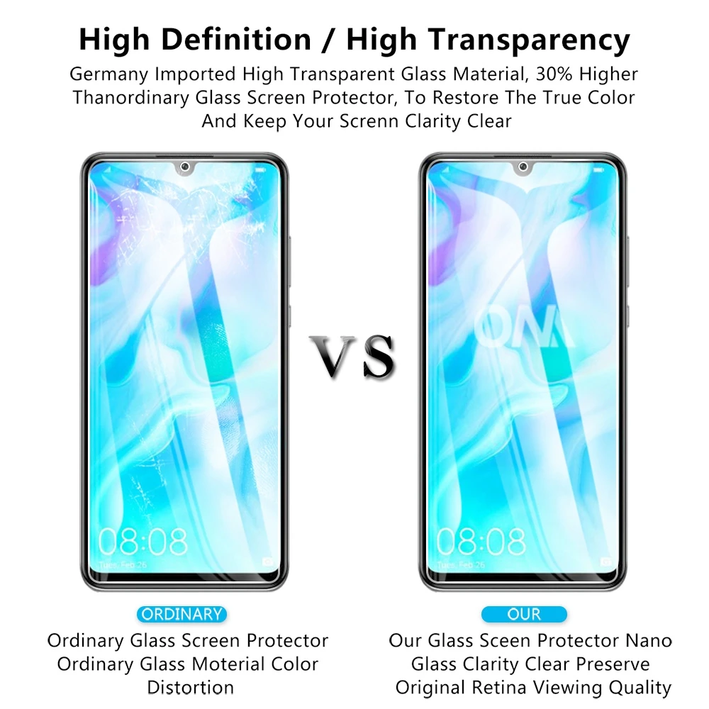 10 шт закаленное стекло для Huawei P30 lite протектор экрана 2.5D 9H 6 15 защитная