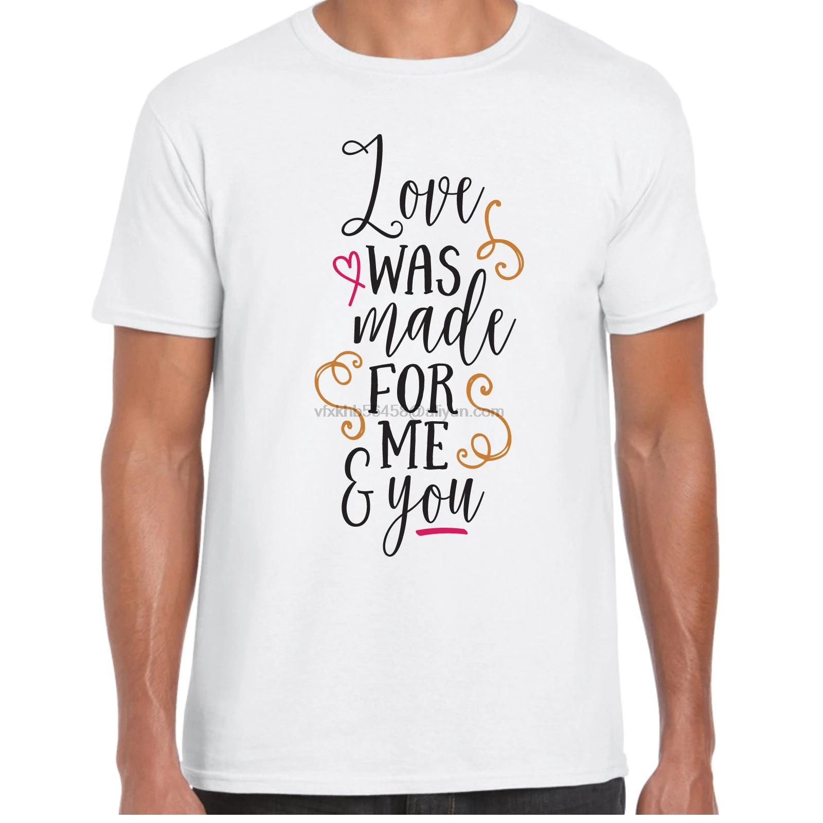 2019 Новая модная крутая мужская футболка Love was made for me and you men sT рубашка подарок на