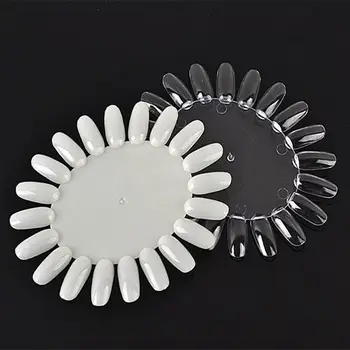

Nail Color Card Oval 21 Pieces Sun Flower Armor Plate Nail Polish Practice Plate Nail Art Accessories
