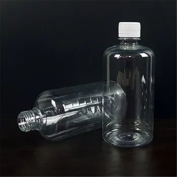

1PC 500ml Large Capacity Drink Bottle Refillable Bottles With Lid Plastic Transparent Empty Packaging Bottle Travel Accessories