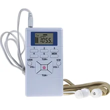 ЖК-дисплей Динамик Приемник двухканальный портативный цифровой однополосный встроенный антенна радио наушники мини музыкальный плеер FM