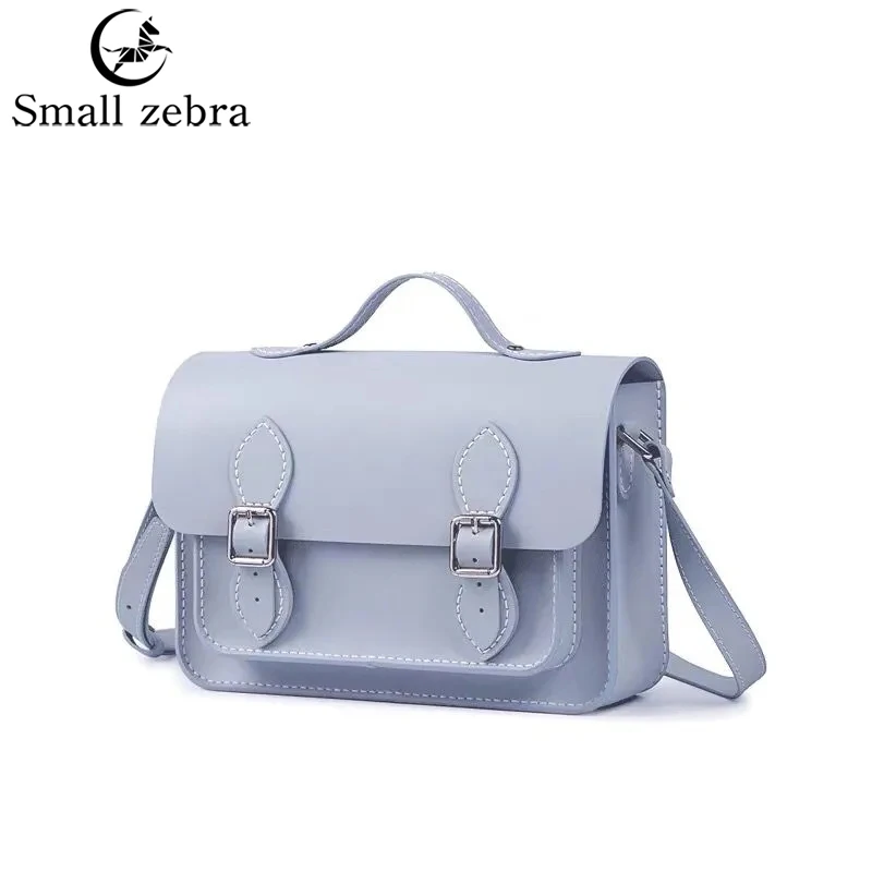 

2022New Retro Minority Cambridge Messenger Bag Women's Shoulder Bag Hand-stitched Self-made DIY Material PU LeatherCrossbody Bag