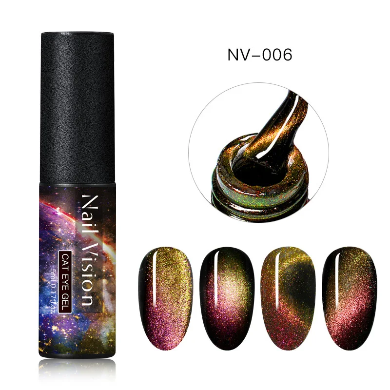 HHS07705 Nail Vision 9D Galaxy Cat Eye Nail Gel Chameleon Magnetic Soak Off UV Nail Varnish 5D/7D 5ml Semi Permanent Manicure Gel Lacquer - Цвет: HHS07705