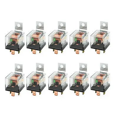 

24V 80A 4P SPDT 1NO 1NC Green Pilot Lamp JD2912 Car Switch Power Relay 10 Pcs