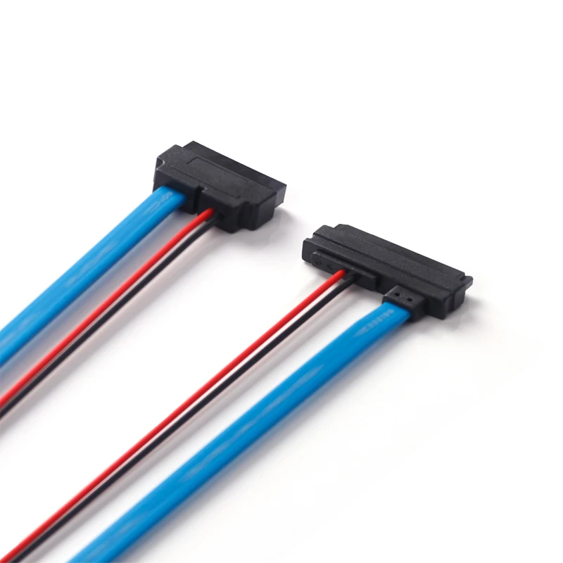 Lingable Sata Adaptador Cabo Serial Ata 22pin Mais 15 Fêmea para Slimline Sata 13pin Mais Conector Macho Conterver Cabos 30cm - Imagem 5
