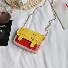 Мини-сумка на плечо для девочек, мини-сумка через плечо в форме сердца, разноцветная мини-кожаная сумка с откидной крышкой, детские сумочки#15