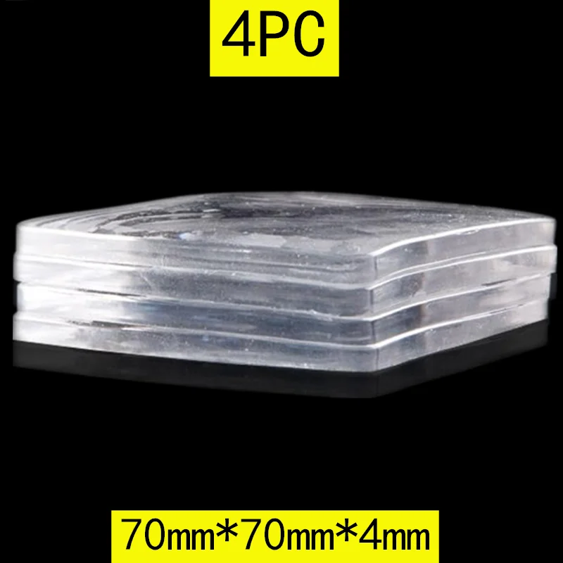 large size 4pc Transparent Anti Vibration Non-Slip Mat Silicone Pad Multifuncational Refrigerator Chair Cushion Shock Proof Pad
