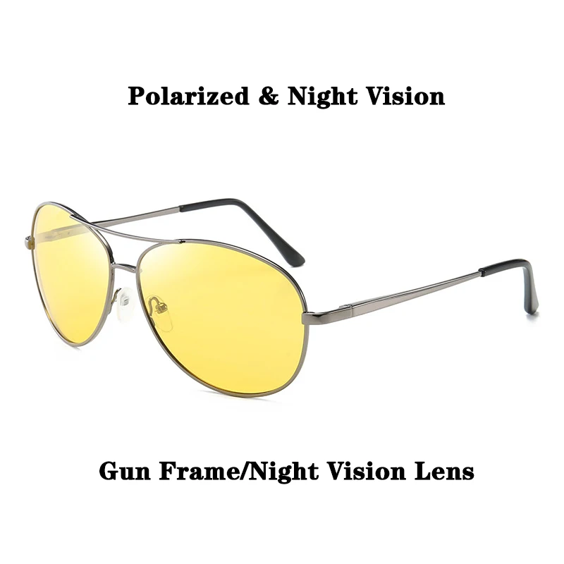 Psacss пилот поляризационные/фотохромные/ночного видения/Солнцезащитные очки Мужские оправа из сплава очки для вождения рыбалки lentes de sol - Цвет линз: AR103ZH-8