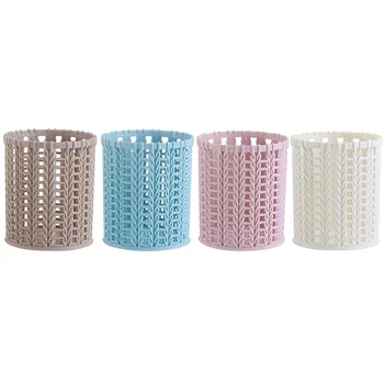 

Creative Plastic Rattan Desktop Storage Box School Office Desk Pen Pencil Organizer Pen Holder