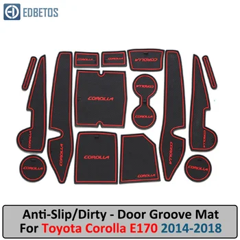 

Anti-Slip Mat For Toyota Corolla 2014 2015 2016 2017 2018 E170 Corolla Altis Gate Slot Coaster Anti-Dirty Door Groove Mat
