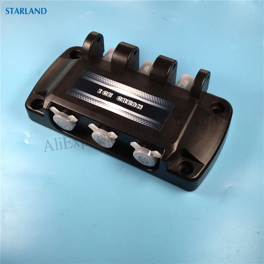 

Блочная передняя панель, полный комплект, насадка, клапан, дверь для машин для мягкого мороженого, фитинг YKF с 3 режимными колпачками, 3 клапанные стержни