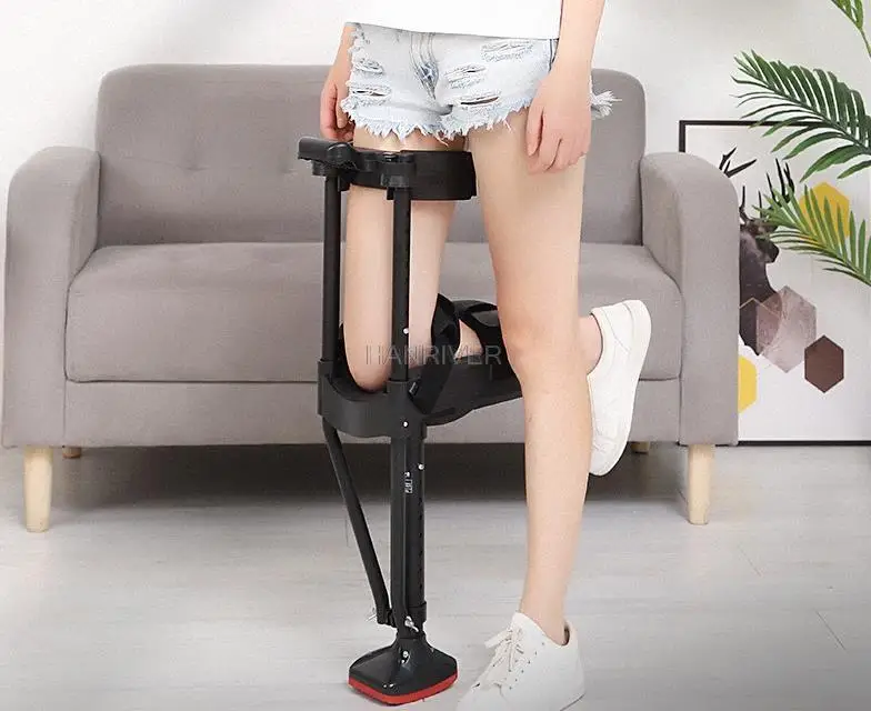 Description Picture 2 of itemSprained ankle fracture leg ankle hurt antiskid stick one leg extension step help walking auxiliary