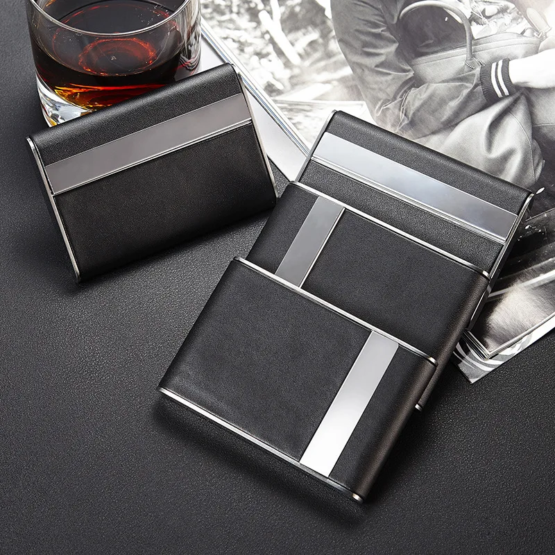 

Wholesale Card Case Korean-style Business Card Holder Women's Creative Men Business-Style Stainless Steel Lettering