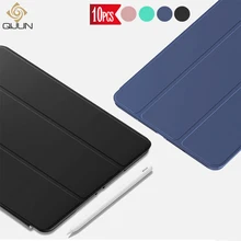 QIJUN 10 шт. чехол для Samusng Galaxy Tab E 9,6 дюймов SM-T560 SM-T561 Fundas PC задняя Кожа Флип Магнитный смарт-чехол