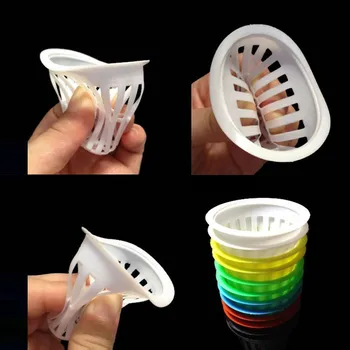 

45mm Hydroponic Net Pot 50pcs High Duty Baskets Soilless Culture Aquaponics Mesh Pot Organic Vegetable Nursery Pots