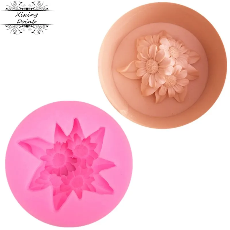 Beautiful flower shaped silicone jelly mold cake decoration tools Candy