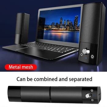 

Computer Speakers USB Wired Wireless Bluetooth Home Theater Surround Play Video Game External Mic Combination Splittable