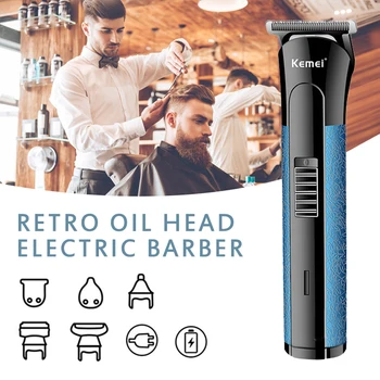 

High End KM-724 Home Haircut Sets For Men Kids Rechargeable Electric Hair Clipper Multifunctional Shaver Steel Clipper Razor