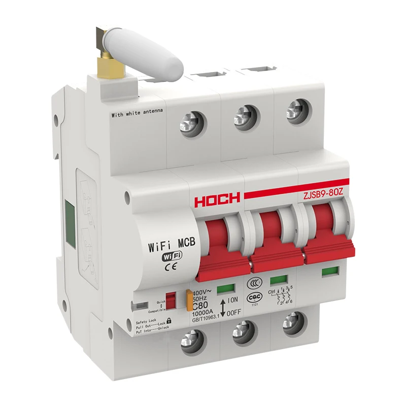 

HOCH WIFI Circuit Breaker FACTORY 3P ewelink Tuya smart Intelligent Automatic Remote Controlled Energy monitoring Antenna Switch