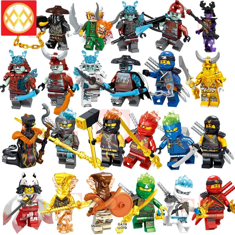 

Ninja Snake Char Kai Cole Jay Zane Lloyd Nya Master Of The Golden Dragon Mini Bricks Building Blocks Children Toys Gift For Kids