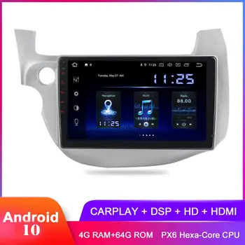 

10.2" IPS Display Android 10 Car Stereo GPS For Jazz Fit 2008 2009 2010 2011 2012 Carplay In Dash Auto Radio FM DSP Audio Video