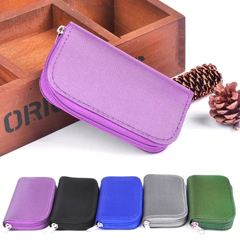 

1 PC Black 22 SDHC MMC CF Micro Memory Card Storage Carrying Zipper Pouch Case Protector Holder Wallet