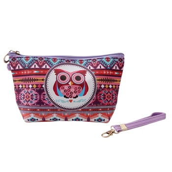 

Fashion Women Cosmetic Organizer Bag Makeup Bag Printing Owl Cosmetic Bag Portable Female Multifunction Beauty Bag Zipper Pillow
