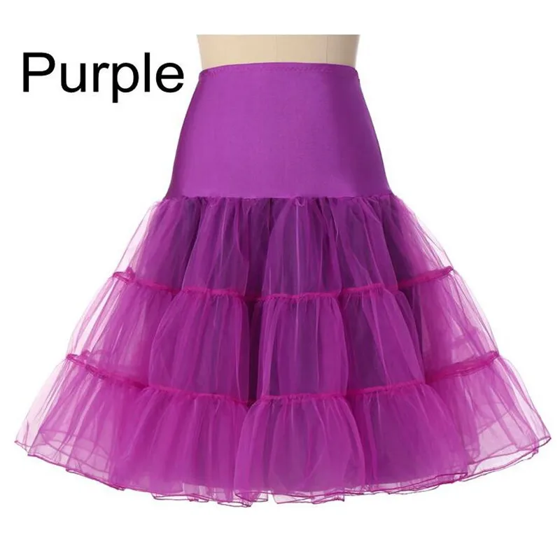 Libre corta органза enagua de Хэллоуин crinolina boda enagua nupcial para vestidos de boda enaguas рокабилли пачка - Цвет: purple