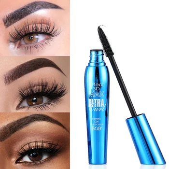 

2019 BOB 3D Thick and Long Natural Mascara 4D Waterproof Easy To Dry Black Eye Makeup Mascara Anti-stun Lash Growth Liquid