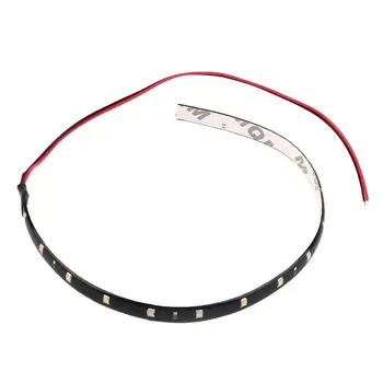 

30cm 15 LED Daytime Running Lights DC 12V Flexible LED Strip Light 3528 Waterproof Auto Car Driving Fog Lamp for Automobile#