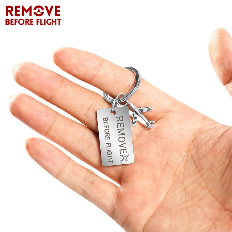 Car-keychain-Engraved-Remove-before-flight-key-chain-Stainless-Steel-Key-ring-Fashion-keyfobs-for-llavero (4)