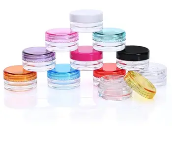 

200pcs 3g 5g Cosmetics Jar Box Makeup Cream Refillable Bottle Storage Pot Container Round Bottle Portable Plastic Bottle Case