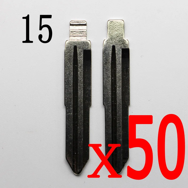 15 ключ для 2 в 1 LiShi для hyundai Kia Teeth пустой Chevrolet Spark Buick Scale ножницы дистанционного автомобиля Флип LeftKey Blade No.15 - Цвет: 15Bx50