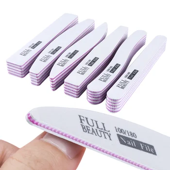 

5Pc Nail Files Polishing Block Buffer 100/180 Half Moon Sanding Grinding Sponge Files Professional Pedicure Nail Art Tool LA1535