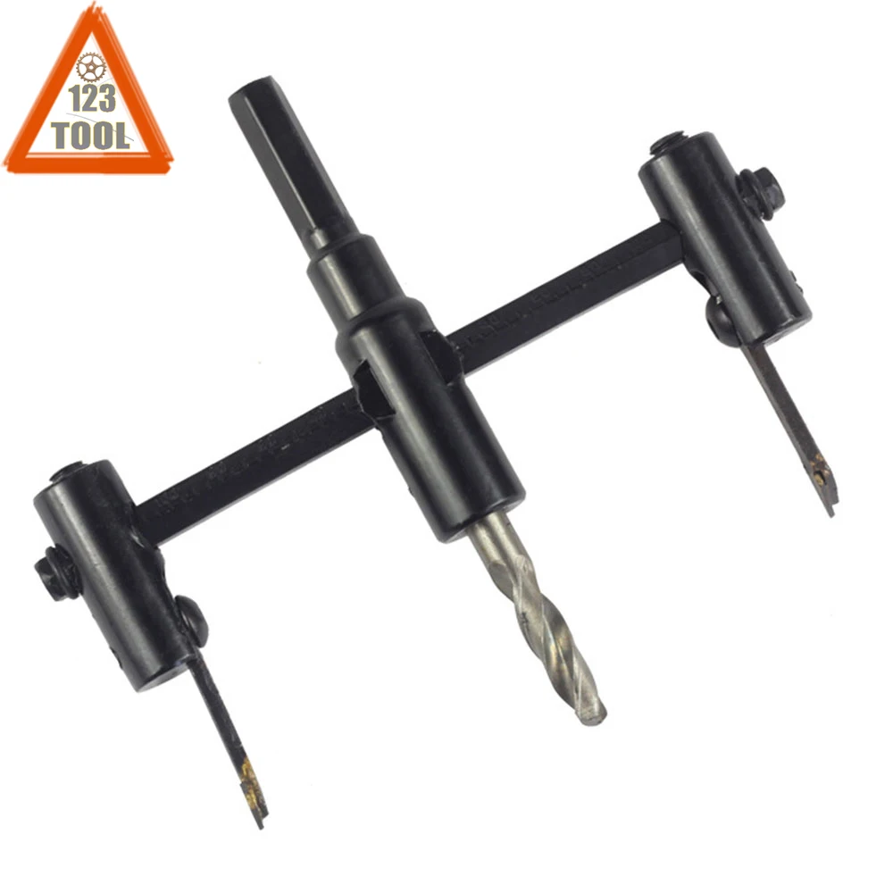 

Circle Hole Saw Adjustable Drill Bit120/200/300mm Aircraft Type Wood Circle Hole Saw Cutter Cordless Woodworking Tools Drill Bit