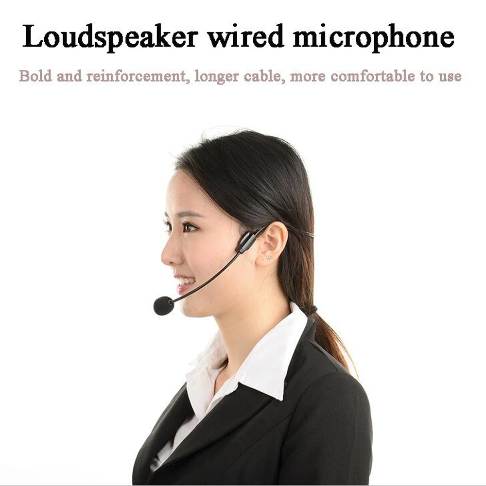 10 pcsUniversal Portable Headset Microphone Wired 3.5mm Jack with Mic For Loudspeaker Tour Guide Teaching Lecture | Электроника