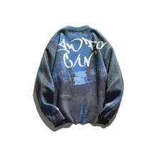 

@YYDS Japanese Autumn Trend Letter Print Sweater Mens Sweaters