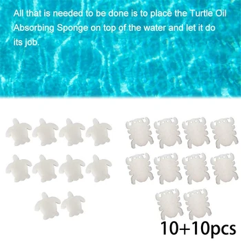 

20PCS Oil Absorbing Sponge Absorb Sludge Dirt Scum Improves filtration