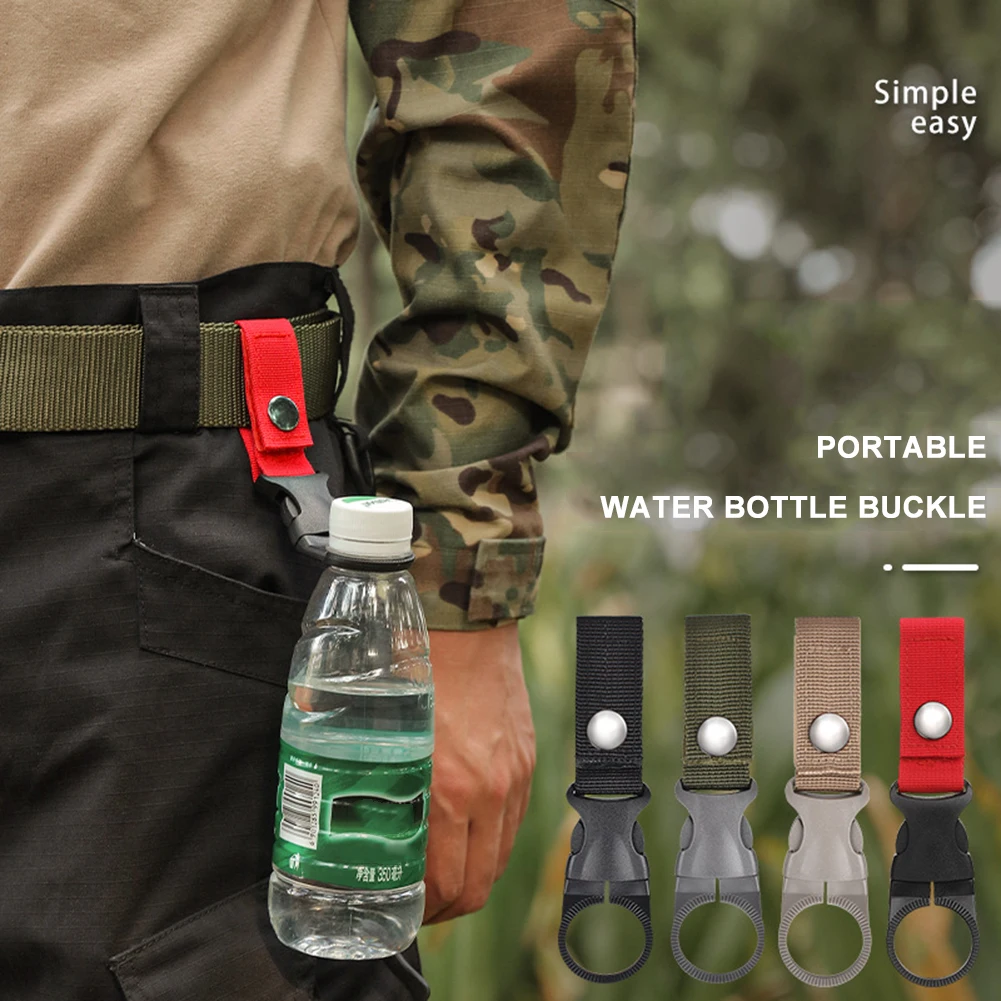 Water Bottle Buckle Nylon Webbing Backpack Hanger Hook Carabiner Bottle Hook 