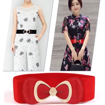

Hirigin Cute Bowknot Women Belts 2019 New All-Matching Elastic Women Luxury Dress Waistband Fashion Streetwear G Belt Designer