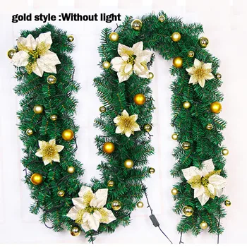 

HOT Artificial Flower Vines Christmas Decor Rattan Home Door Hanging Props Mall Showcase Decor NDS66
