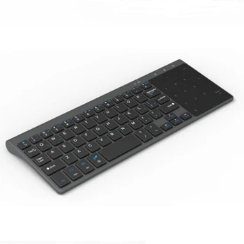 

Gift Wireless Keyboard Ergonomic Office Numeric Keypad Home Mini 2.4Ghz Touchpad 59 Keys Slim Smart TV PC Laptop Non Slip