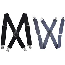 2 шт. Подвеска для взрослых ремни х формы мужские подтяжки X-Back 5,0 см широкие регулируемые твердые прямые подтяжки с зажимом