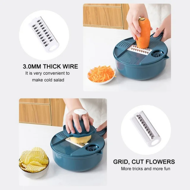 Kitchen Multi-functional Vegetable Slicer Household Potato Radish Slicer 6  Kinds of Blade Pattern Vegetable Cutting God - AliExpress