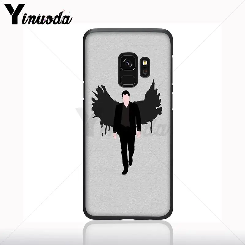 American TV Merosot Malaikat Lucifer Lembut Ponsel Case untuk Samsung Galaxy S10plus S9 S8plus A9plus S10e A50 A10 A70 Ponsel