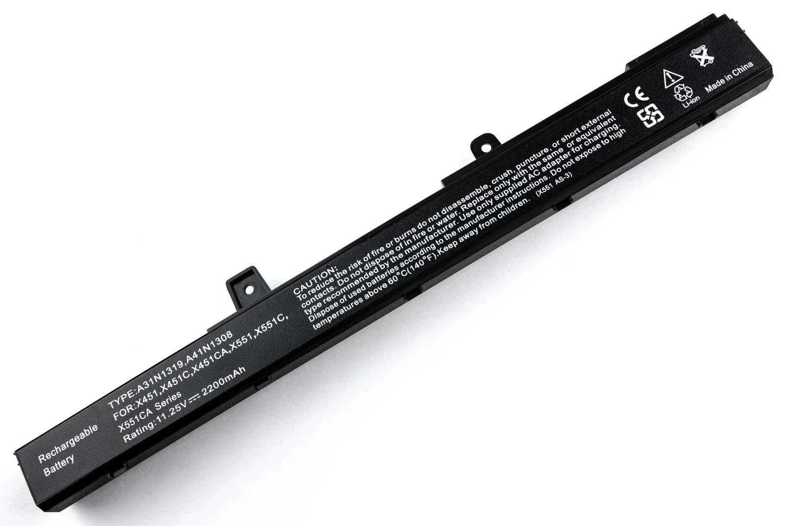 Аккумулятор для ноутбука ASUS A41 F451c X451 X451C X451CA X551 X551C (11.25V 2200mAh) P/N: A41N1308