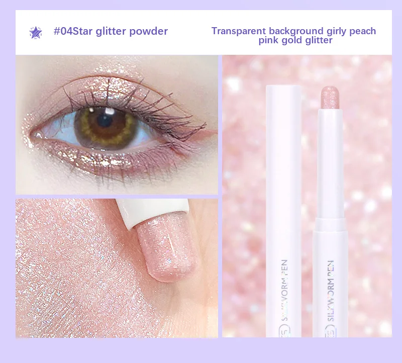 Diamond Glitter Eyeshadow Liner Pencil Face Makeup Highlighter Long