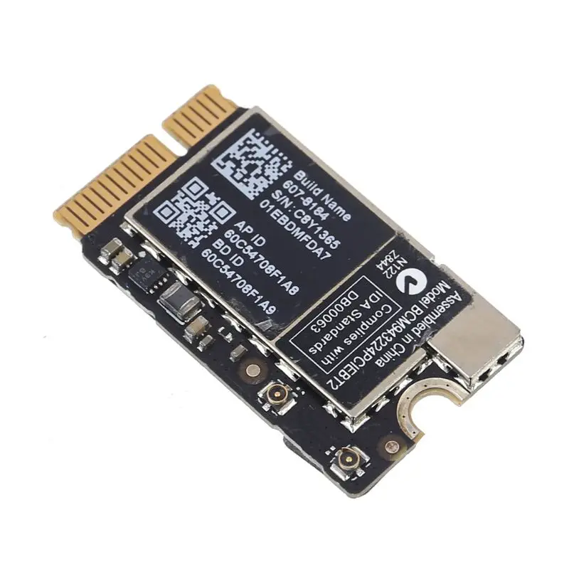 

BCM943224PCIEBT2 2.4/5G WiFi BT 4.0 Mini PCIe Network Card for Mac OS Macbook