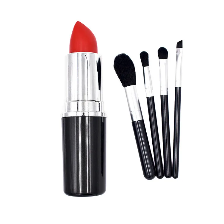 

Big Mac Lipstick Tube Makeup Brush Limited Lipstick-Shape shua tong Travel 4 Installed Eye Shadow Face Powder Blush Brush